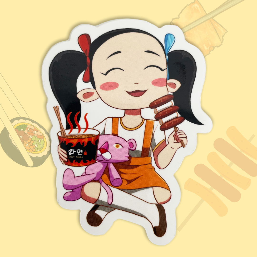 "I <3 Korean Food" Mini Jeenie Sticker